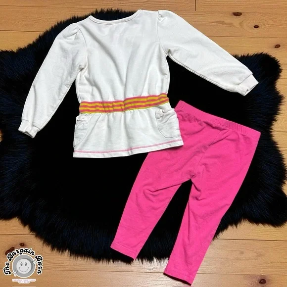 Converse All Star Toddler Girls 2T Outfit Tunic Top & Pink Leggings Set 2010’s - Picture 4 of 4